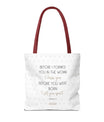 Faith & Purpose Tote Bag - Weiße Edition von SNRUE® 