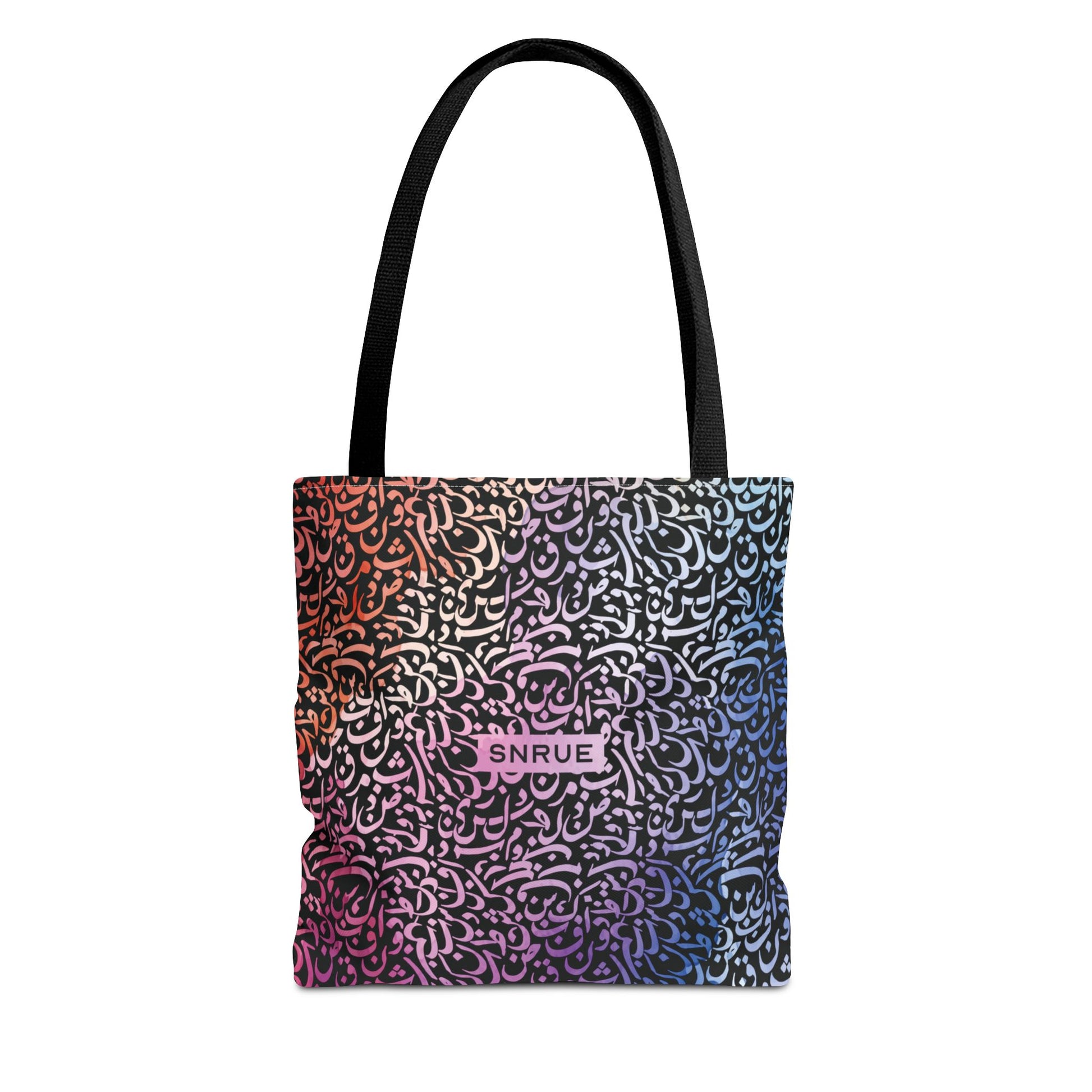 Vibrant Calligraphy Tote Bag by SNRUE®