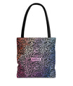 Vibrant Calligraphy Tote Bag by SNRUE®