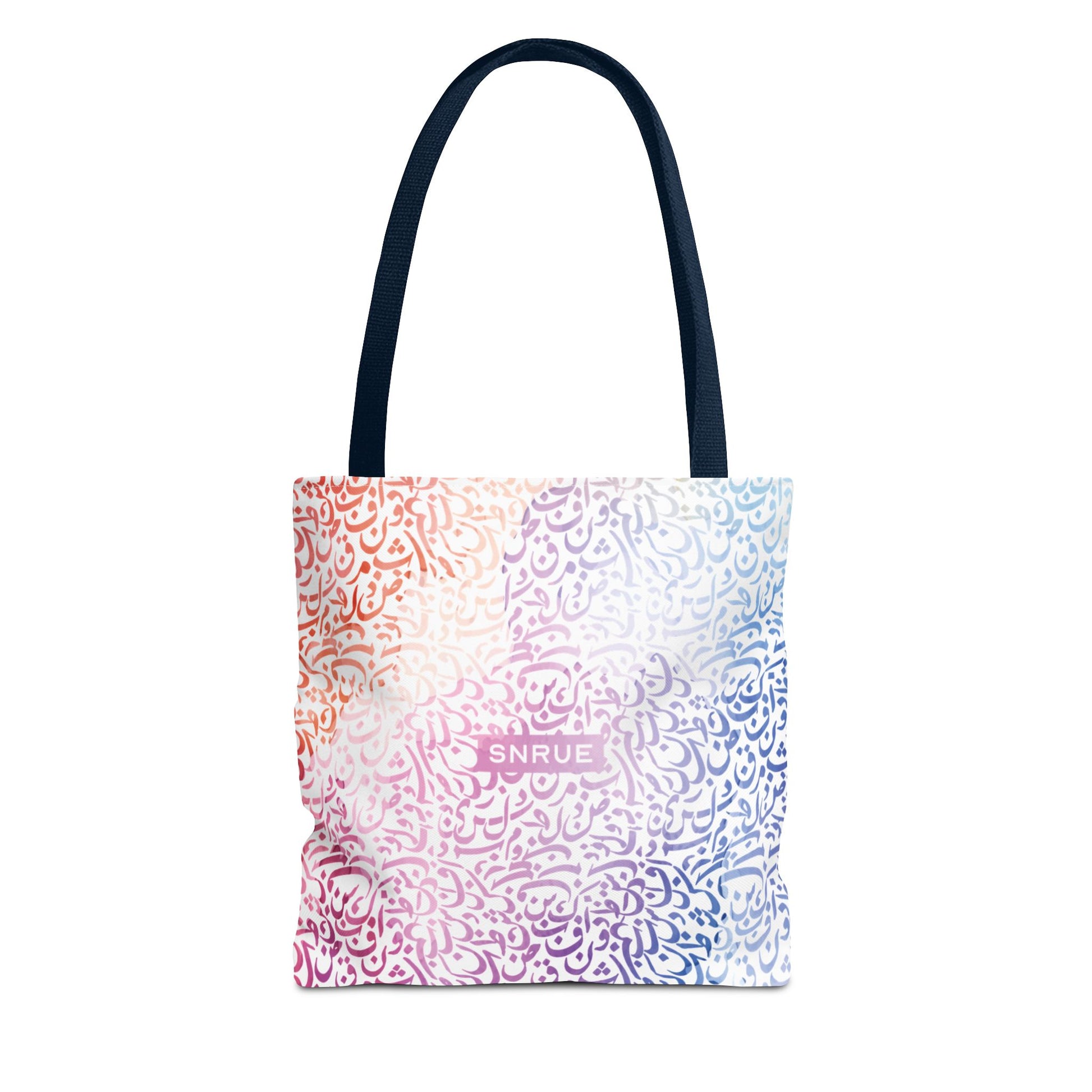 Bolsa de tela con caligrafía en tonos pastel de SNRUE® 