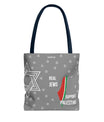 Palestine Solidarity Tote Bag – Gray Edition by SNRUE®