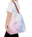 Pastel Calligraphy Tote Bag by SNRUE®