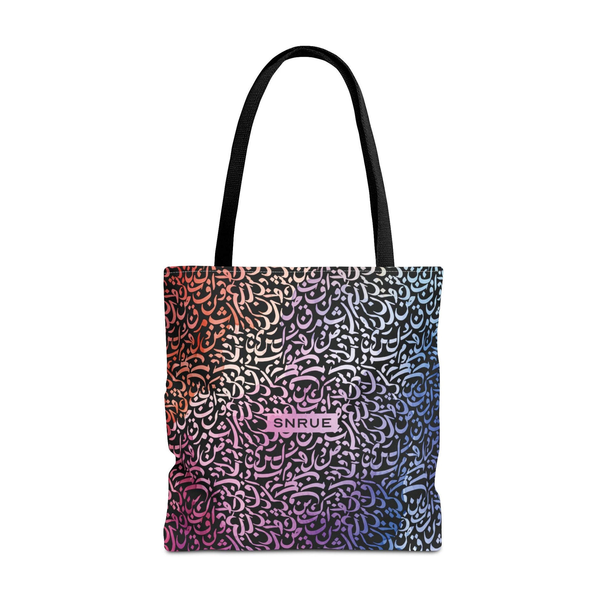 Vibrant Calligraphy Tote Bag by SNRUE®