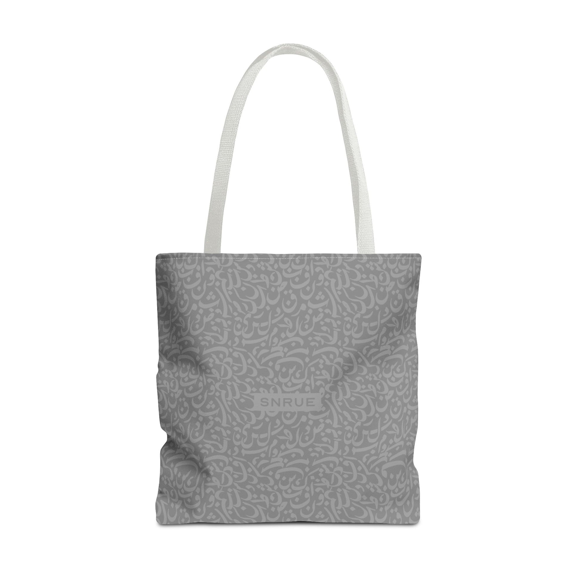 Monochrome Calligraphy Tote Bag by SNRUE®