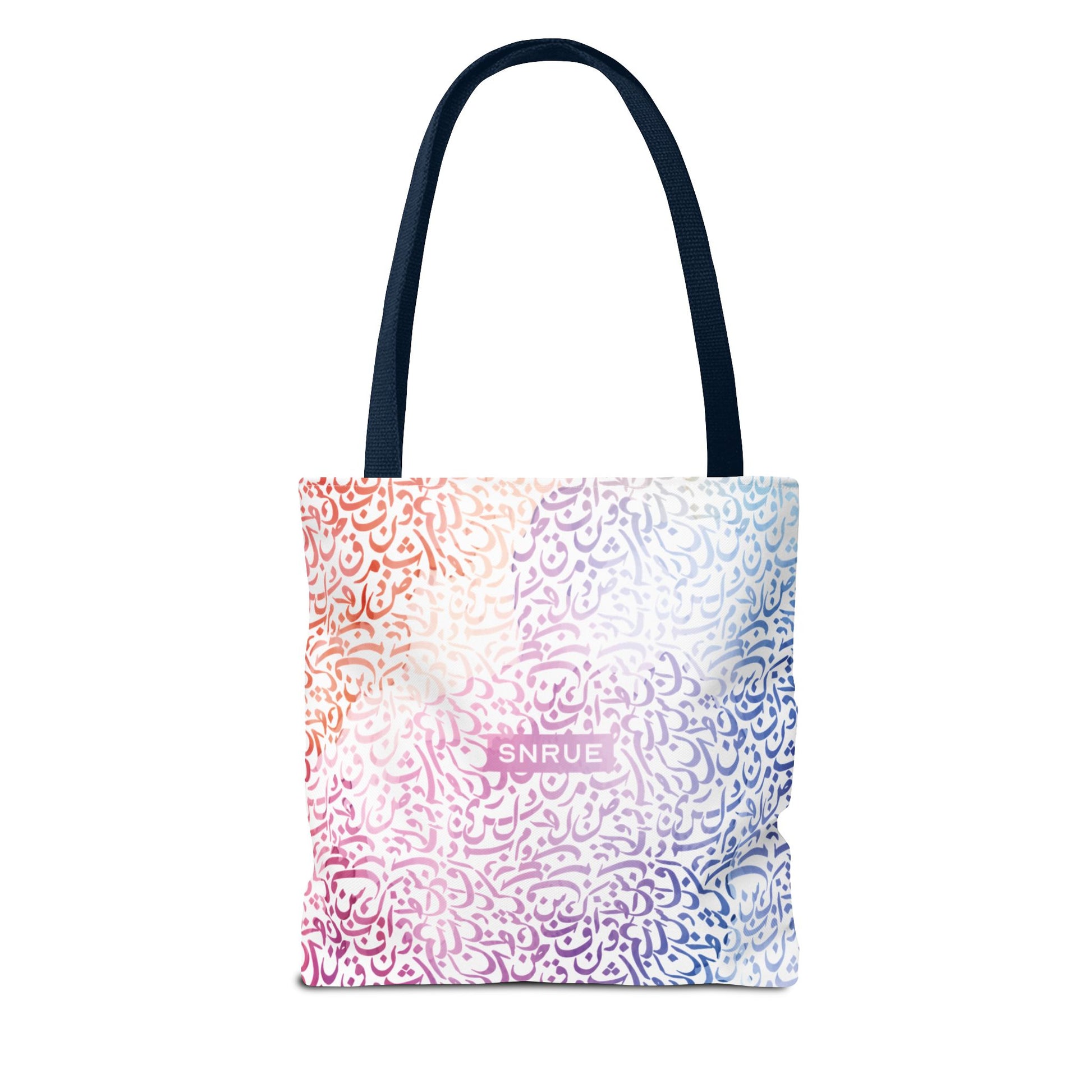 Bolsa de tela con caligrafía en tonos pastel de SNRUE® 