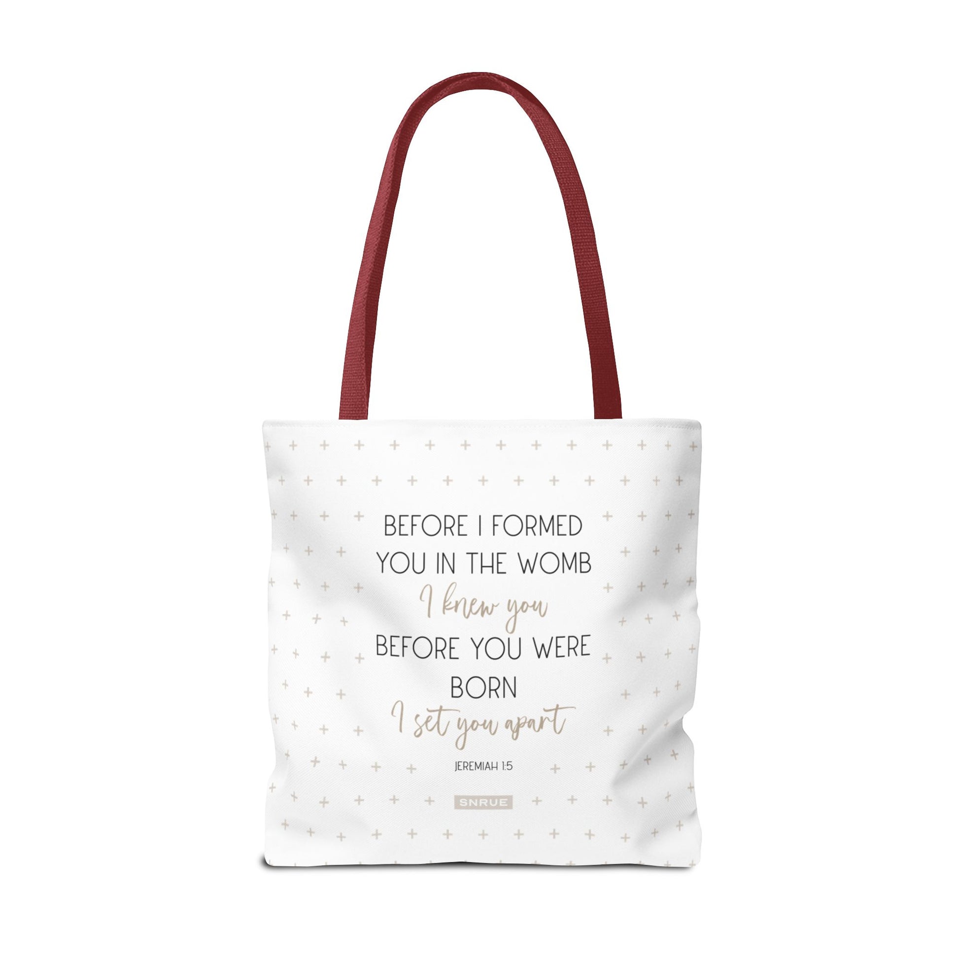 Faith & Purpose Tote Bag - Weiße Edition von SNRUE® 