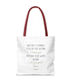 Faith & Purpose Tote Bag - Weiße Edition von SNRUE® 