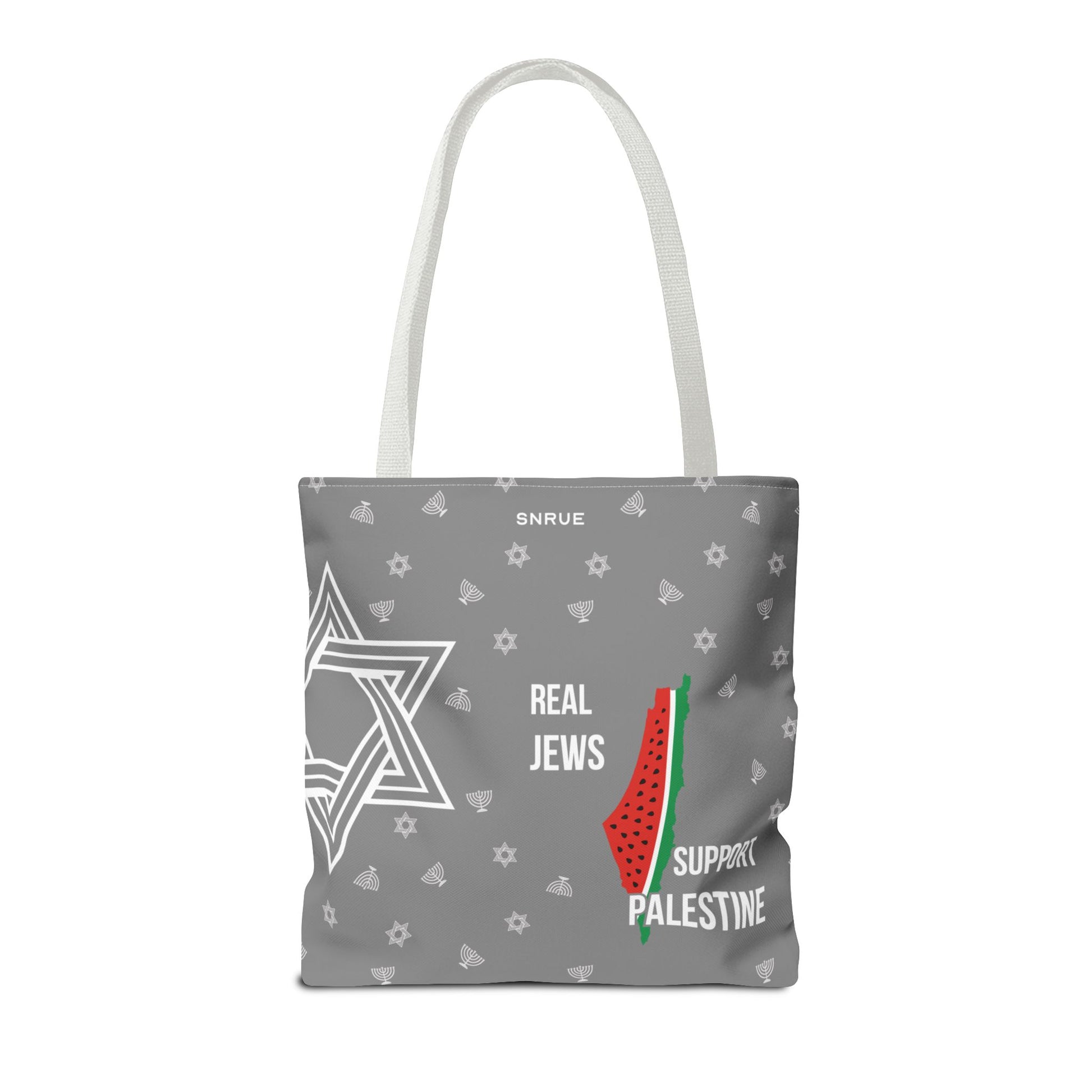 Palestine Solidarity Tote Bag – Gray Edition by SNRUE®