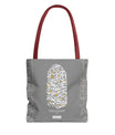 Wisdom Calligraphy Tote Bag – Gray Edition by SNRUE®