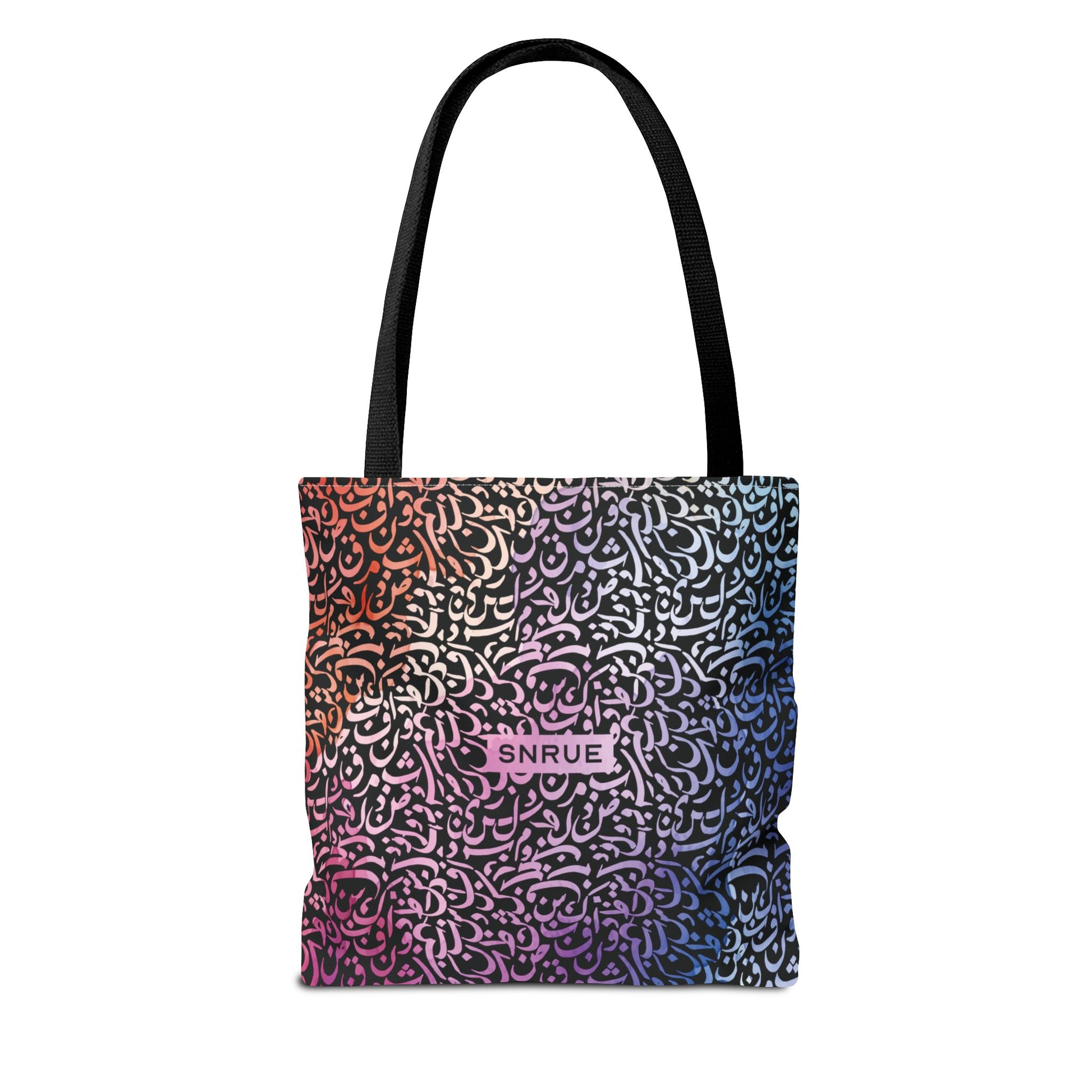 Vibrant Calligraphy Tote Bag by SNRUE®