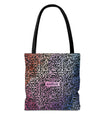 Vibrant Calligraphy Tote Bag by SNRUE®