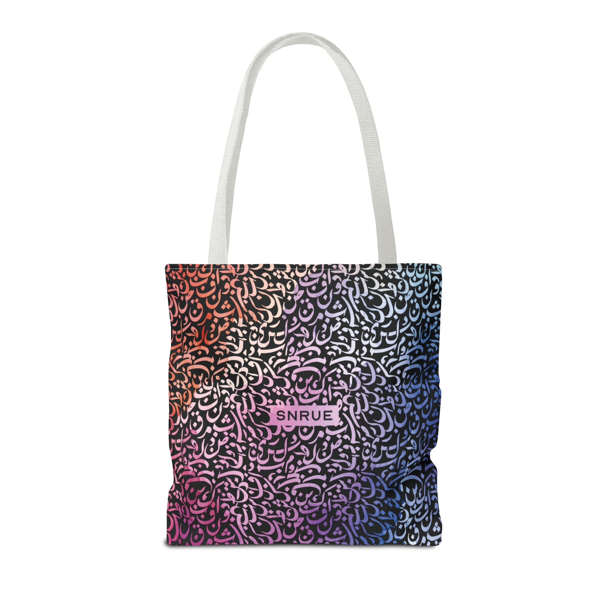 Vibrant Calligraphy Tote Bag by SNRUE®