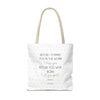 Sac fourre-tout Foi & But - Édition Blanche par SNRUE® 