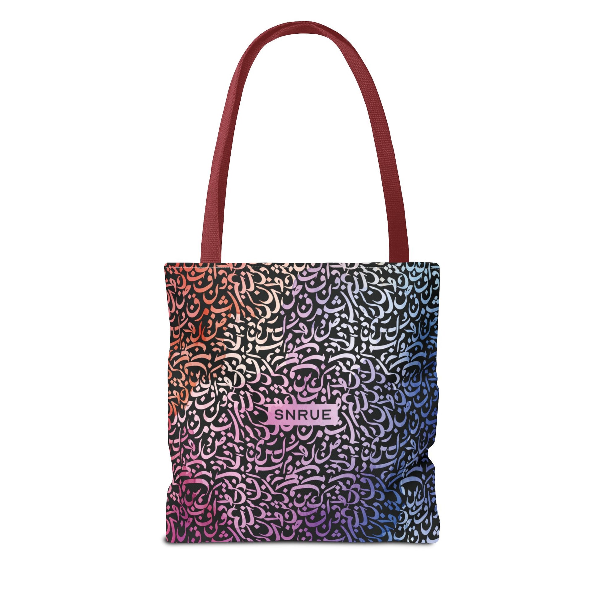 Vibrant Calligraphy Tote Bag by SNRUE®