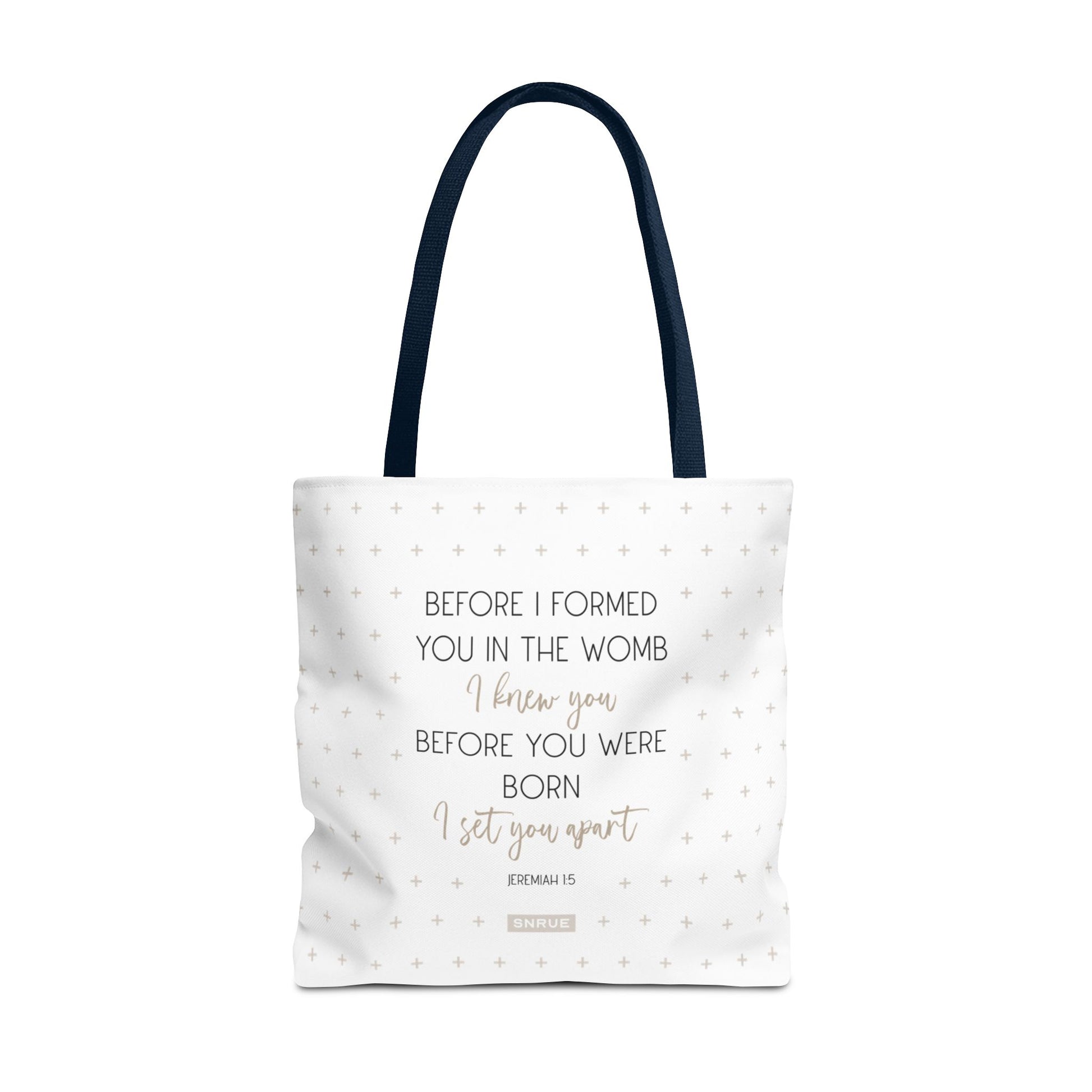 Faith & Purpose Tote Bag - Weiße Edition von SNRUE® 