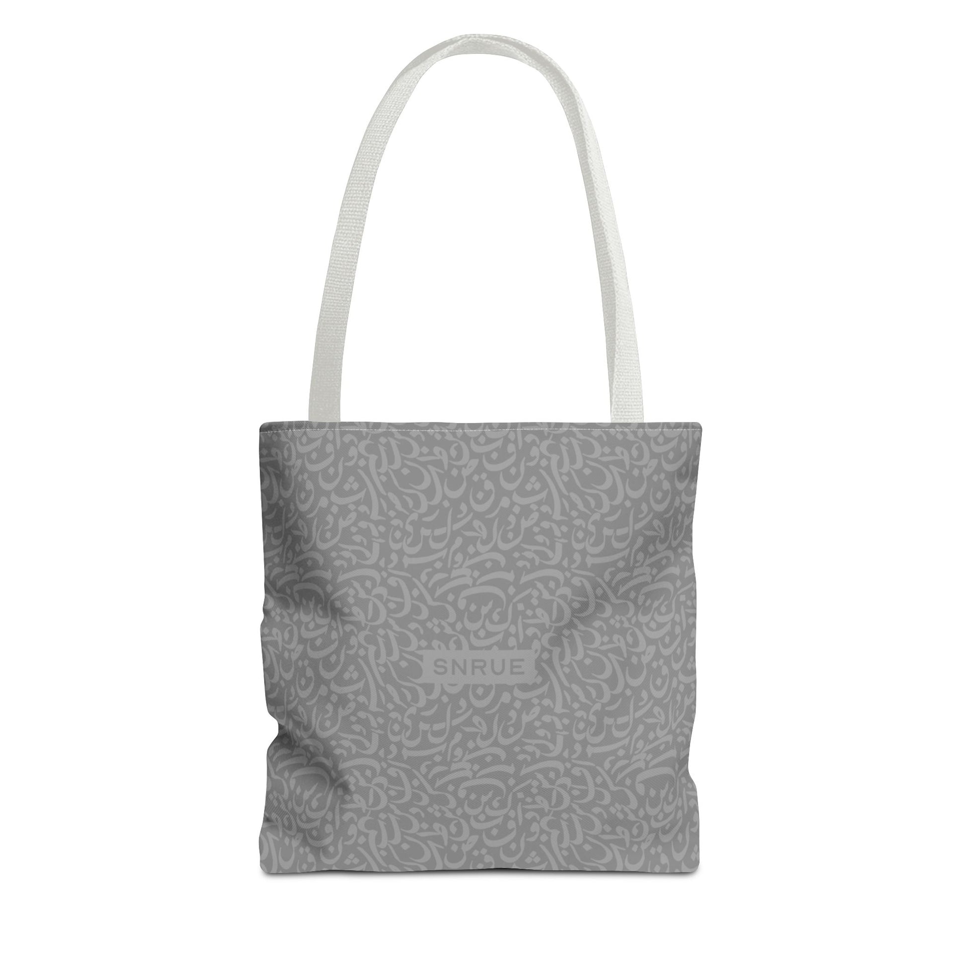 Monochrome Calligraphy Tote Bag by SNRUE®