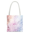 Bolsa de tela con caligrafía en tonos pastel de SNRUE® 