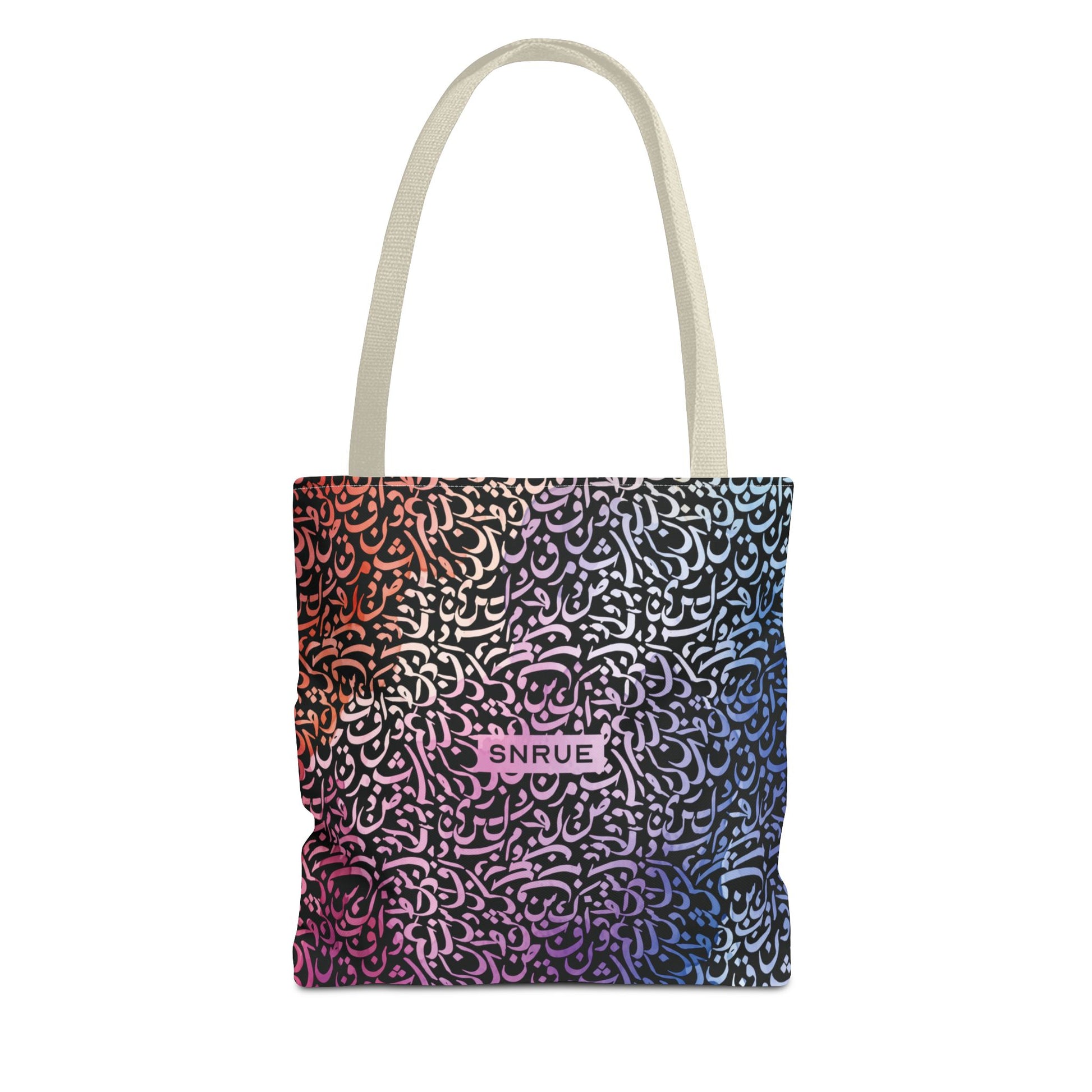 Vibrant Calligraphy Tote Bag by SNRUE®