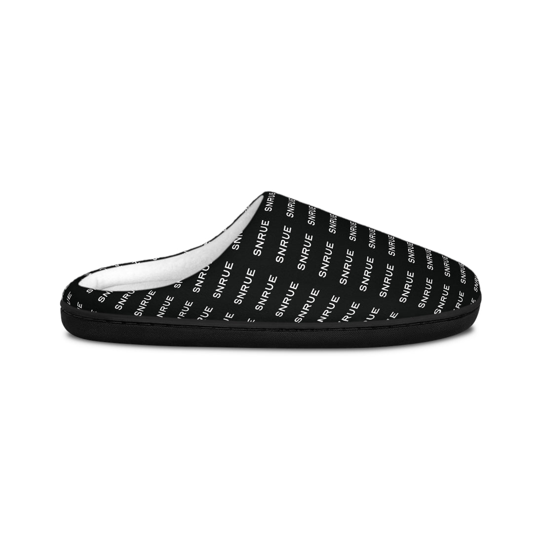 SNRUE® Pantufas Confortáveis para Interior – Monograma Preto 