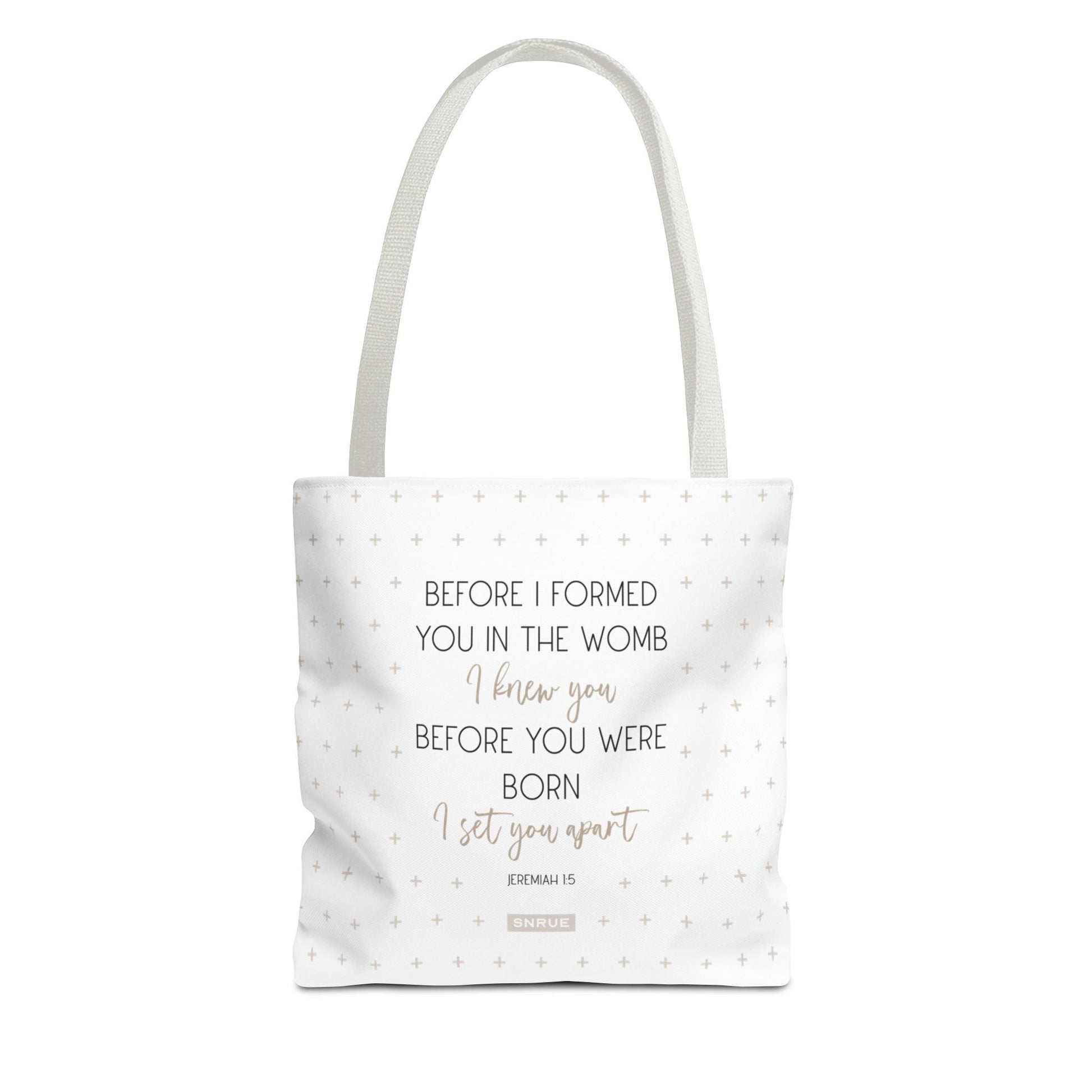 Sac fourre-tout Foi & But - Édition Blanche par SNRUE® 