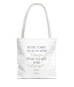 Faith & Purpose Tote Bag - Weiße Edition von SNRUE® 