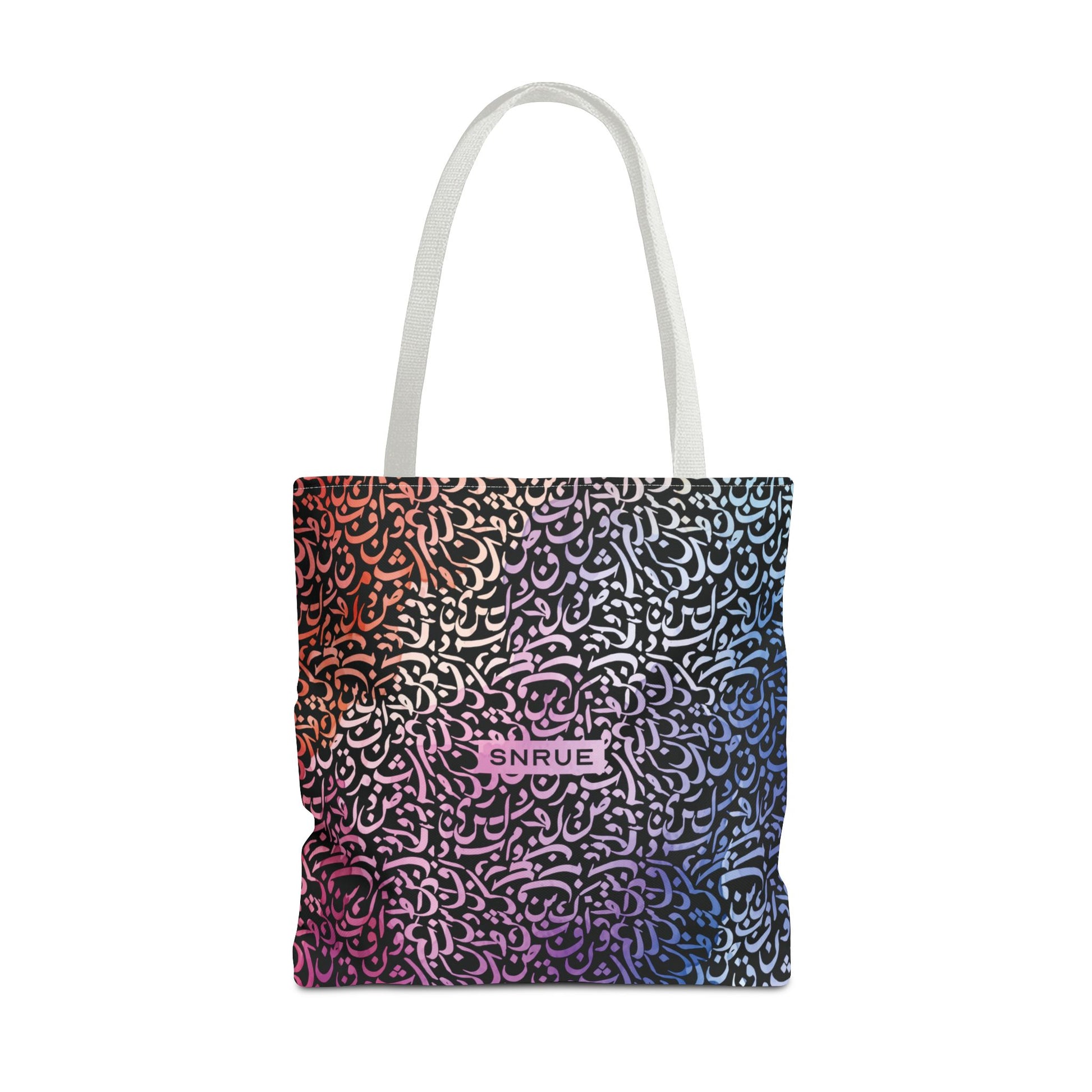 Vibrant Calligraphy Tote Bag by SNRUE®