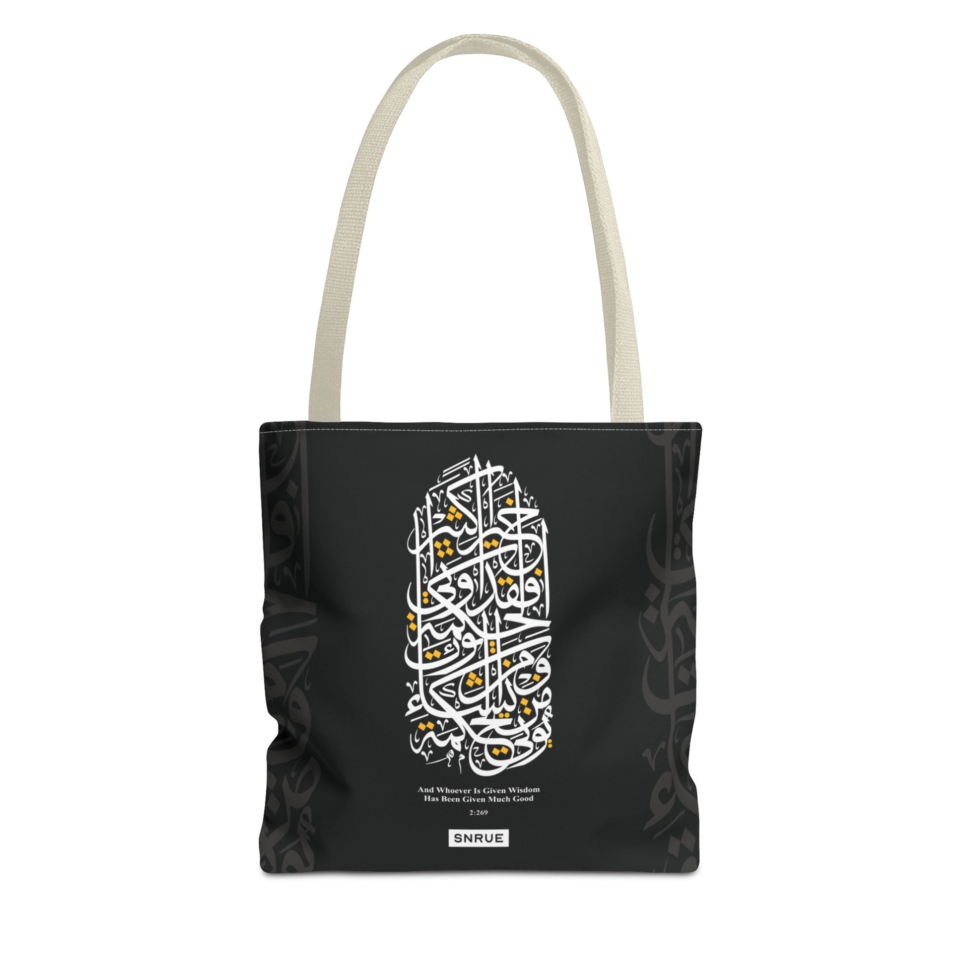 Wisdom Calligraphy Tote Bag by SNRUE®