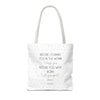 Sac fourre-tout Foi & But - Édition Blanche par SNRUE® 