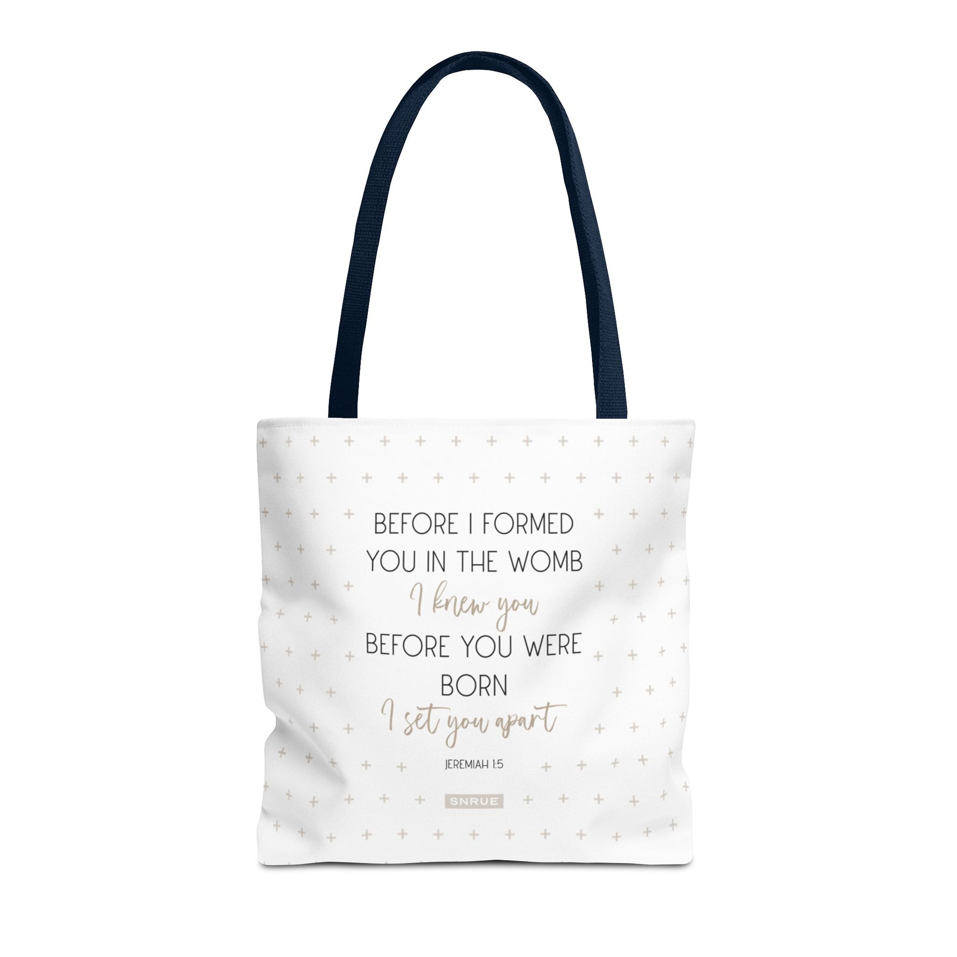 Faith & Purpose Tote Bag - Weiße Edition von SNRUE® 