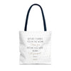 Sac fourre-tout Foi & But - Édition Blanche par SNRUE® 