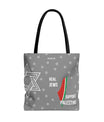 Palestine Solidarity Tote Bag – Gray Edition by SNRUE®