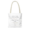 Sac fourre-tout Foi & But - Édition Blanche par SNRUE® 