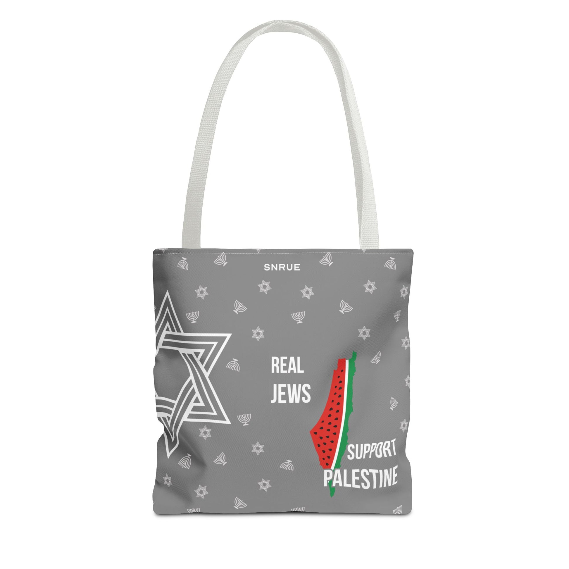 Palestine Solidarity Tote Bag – Gray Edition by SNRUE®