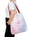 Pastel Calligraphy Tote Bag by SNRUE®