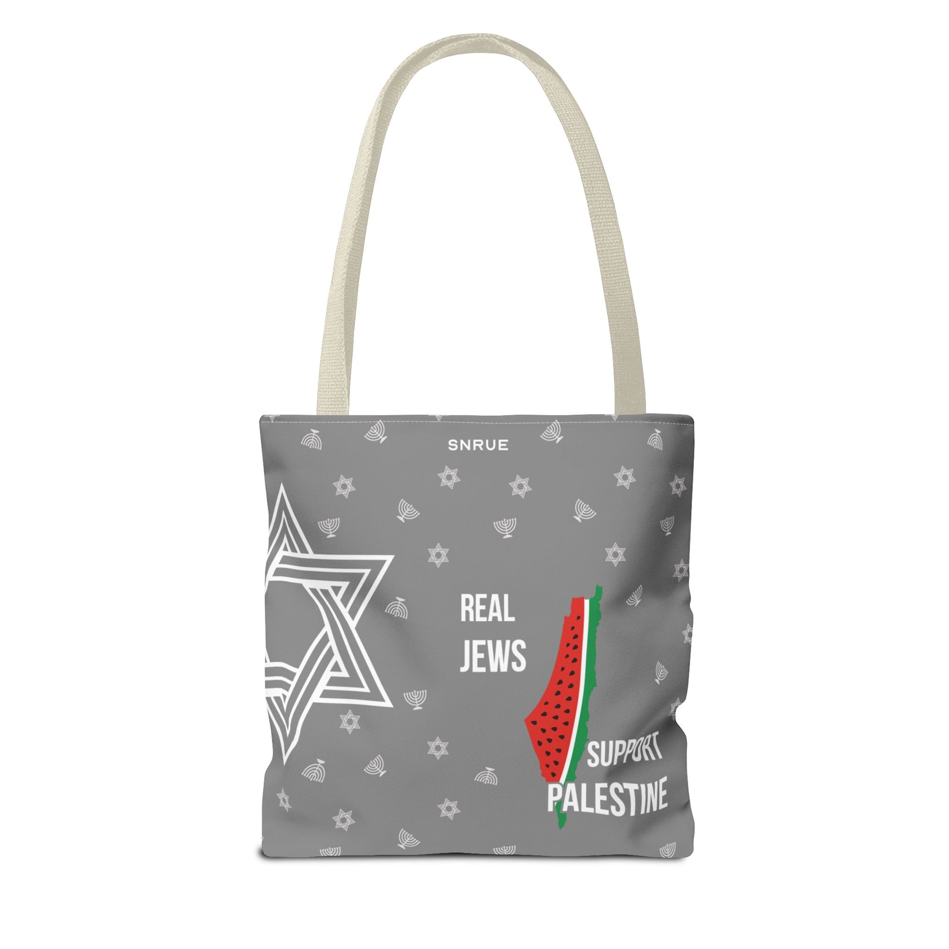 Palestine Solidarity Tote Bag – Gray Edition by SNRUE®