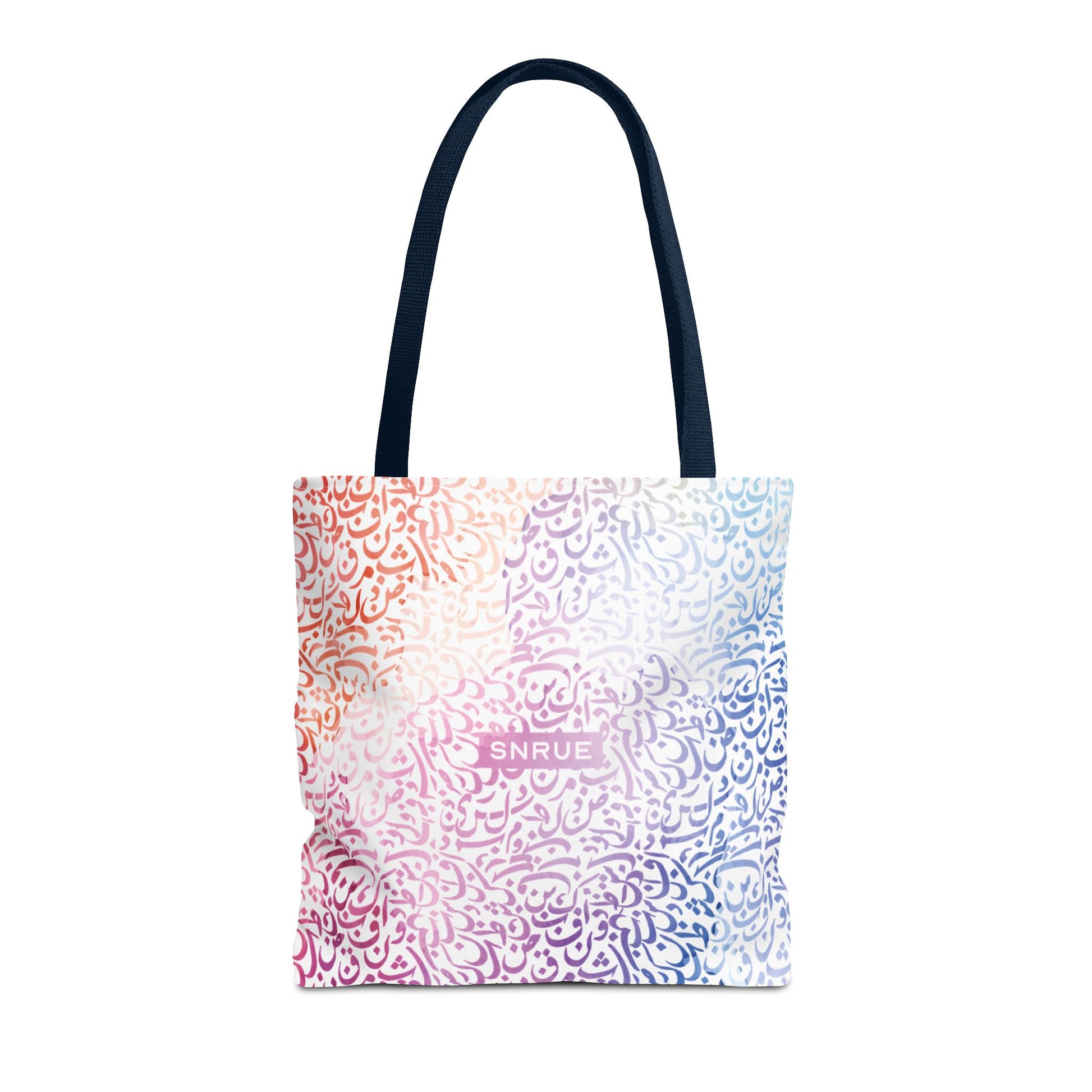 Bolsa de tela con caligrafía en tonos pastel de SNRUE® 