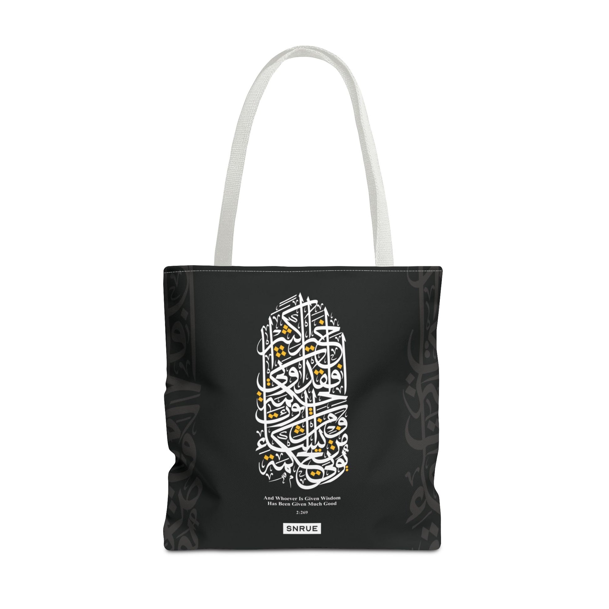 Bolso Tote de Caligrafía Sabiduría por SNRUE® 