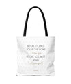 Faith & Purpose Tote Bag - Weiße Edition von SNRUE® 