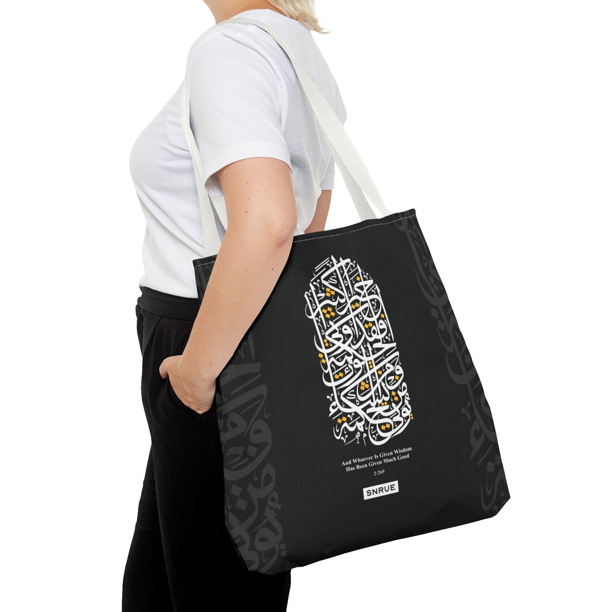 Wisdom Calligraphy Tote Bag by SNRUE®