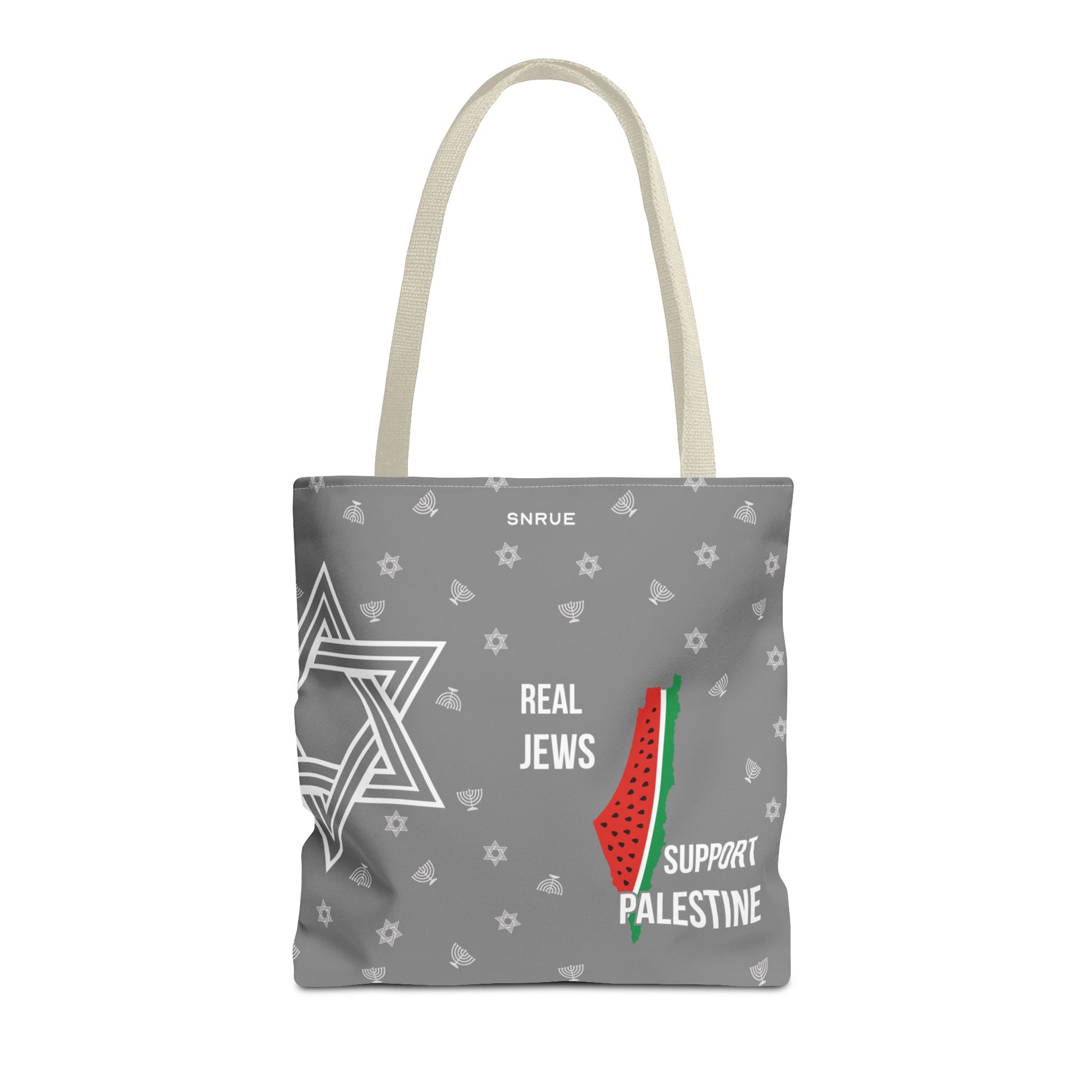 Palestine Solidarity Tote Bag – Gray Edition by SNRUE®