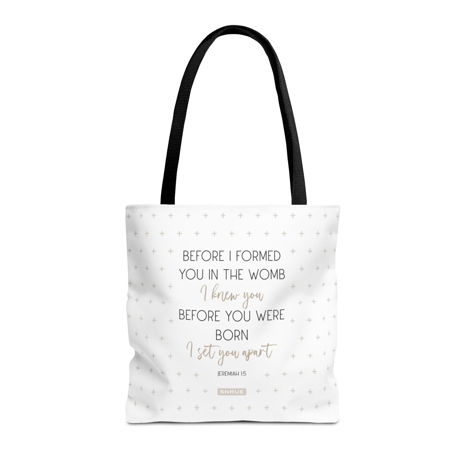 Faith & Purpose Tote Bag - Weiße Edition von SNRUE® 