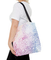 Bolsa de tela con caligrafía en tonos pastel de SNRUE® 