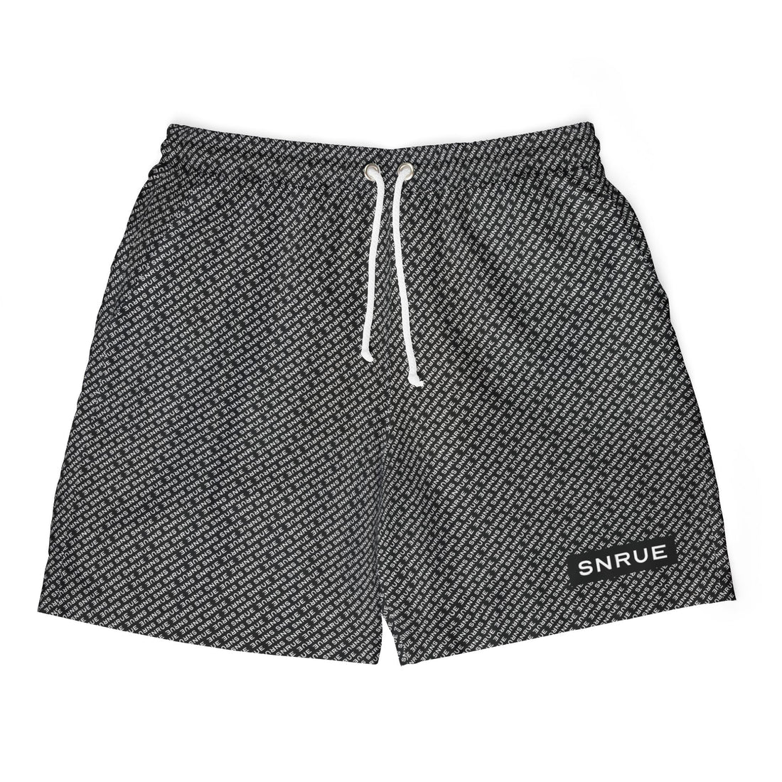 Shorts de détente SNRUE® Monogram – Édition Noire 