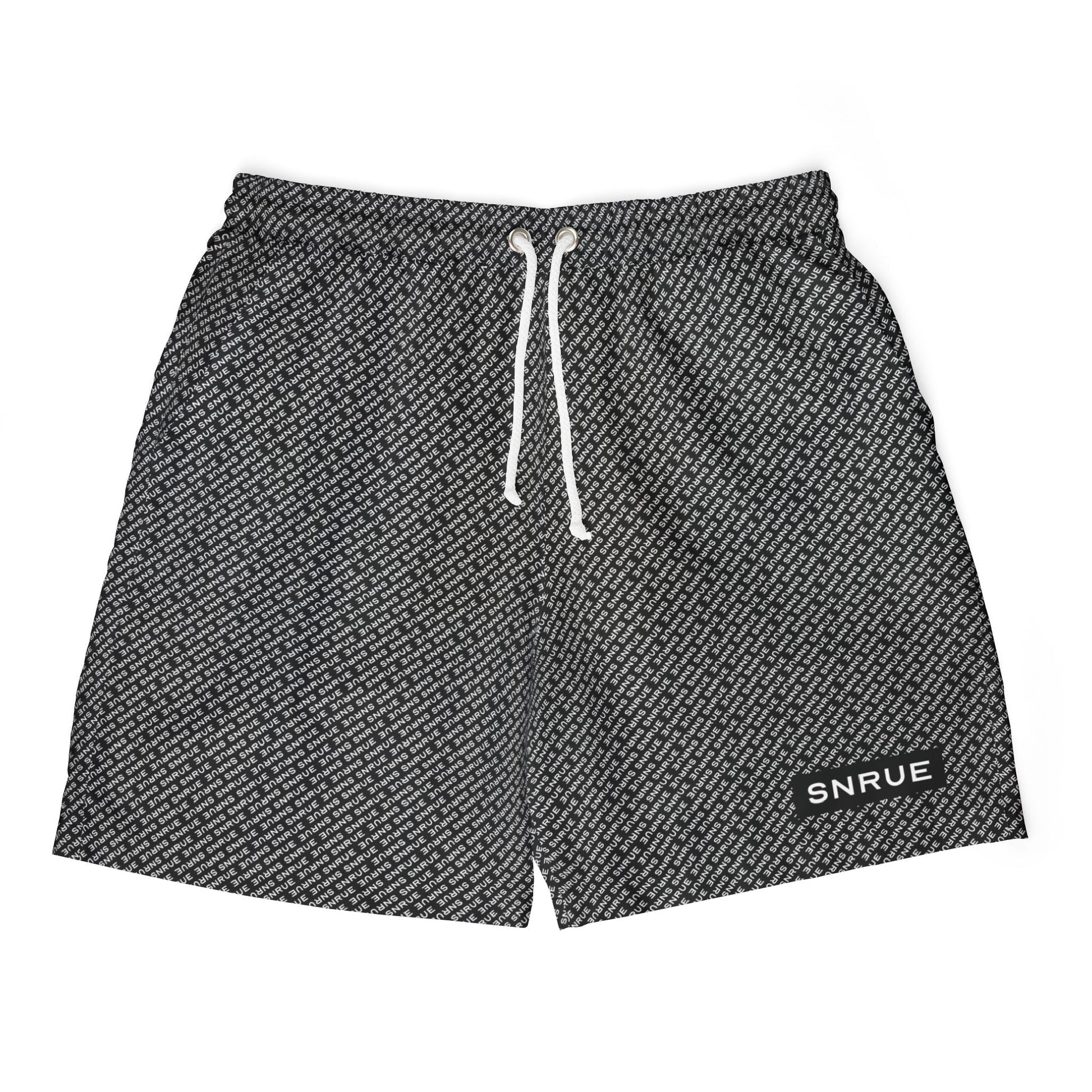 SNRUE® Monogram Lounge Shorts – Black Edition