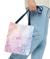 Pastel Calligraphy Tote Bag by SNRUE®