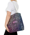 Vibrant Calligraphy Tote Bag by SNRUE®