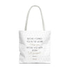 Sac fourre-tout Foi & But - Édition Blanche par SNRUE® 