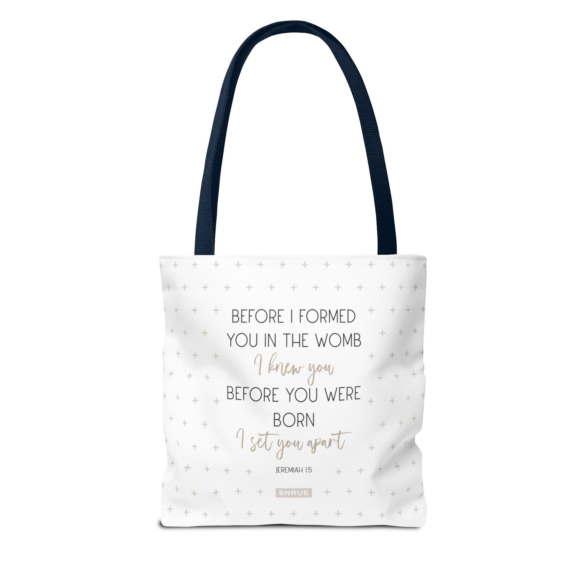 Faith & Purpose Tote Bag - White Edition by SNRUE®