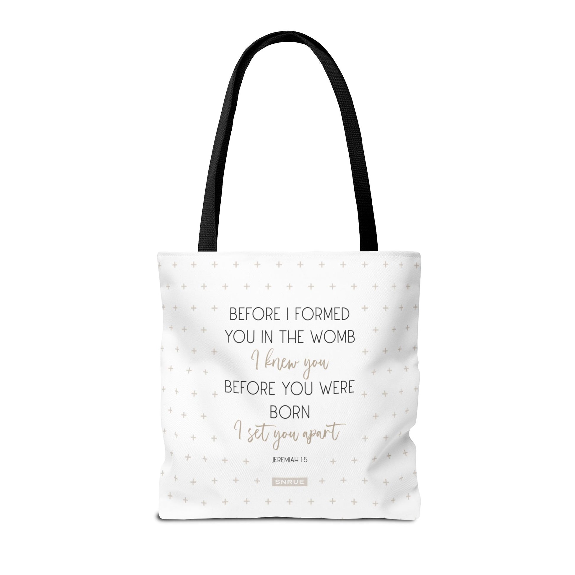 Faith & Purpose Tote Bag - Weiße Edition von SNRUE® 