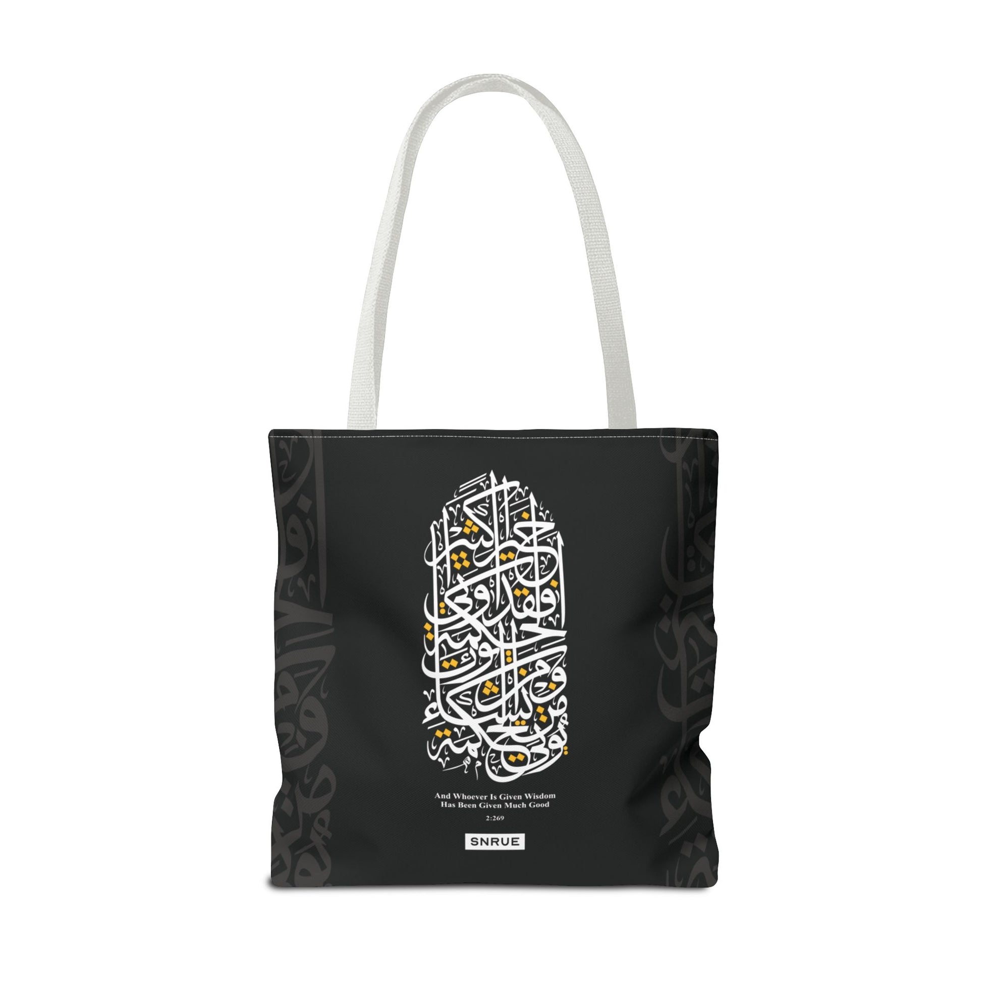 Wisdom Calligraphy Tote Bag by SNRUE®